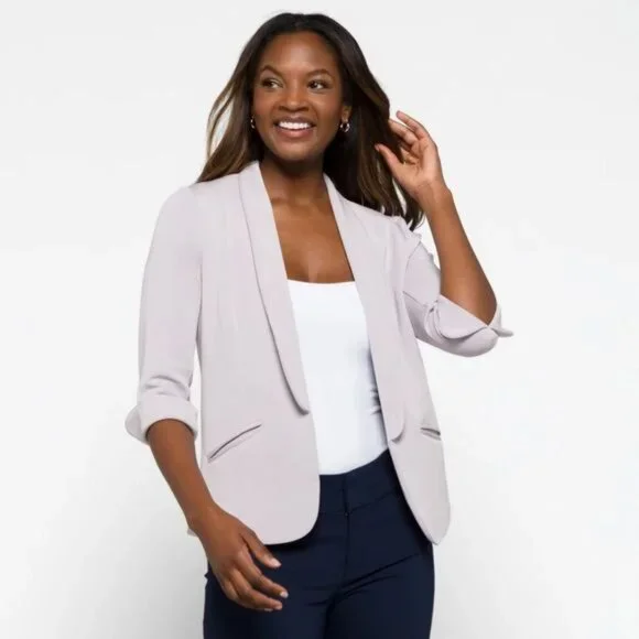 SKIES ARE BLUE Hannah Modal Scuba Blazer Grey XL Stitch Fix Nwt